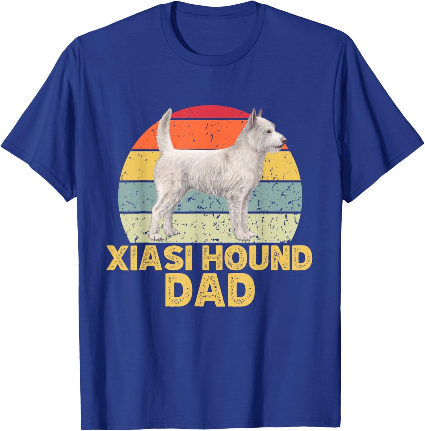Xiasi Hound Dog Dad Retro Vintage Funny Dogs Lover & Owner T-Shirt - T-Shirt | Royal
