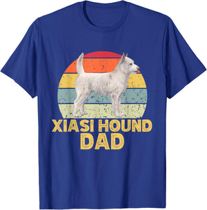 Xiasi Hound Dog Dad Retro Vintage Funny Dogs Lover & Owner T-Shirt - T-Shirt | Royal