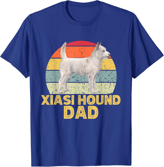 Xiasi Hound Dog Dad Retro Vintage Funny Dogs Lover & Owner T-Shirt - T-Shirt | Royal