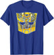 Transformers Bumblebee Big Face Retro Lines Logo T-Shirt - T-Shirt | Royal