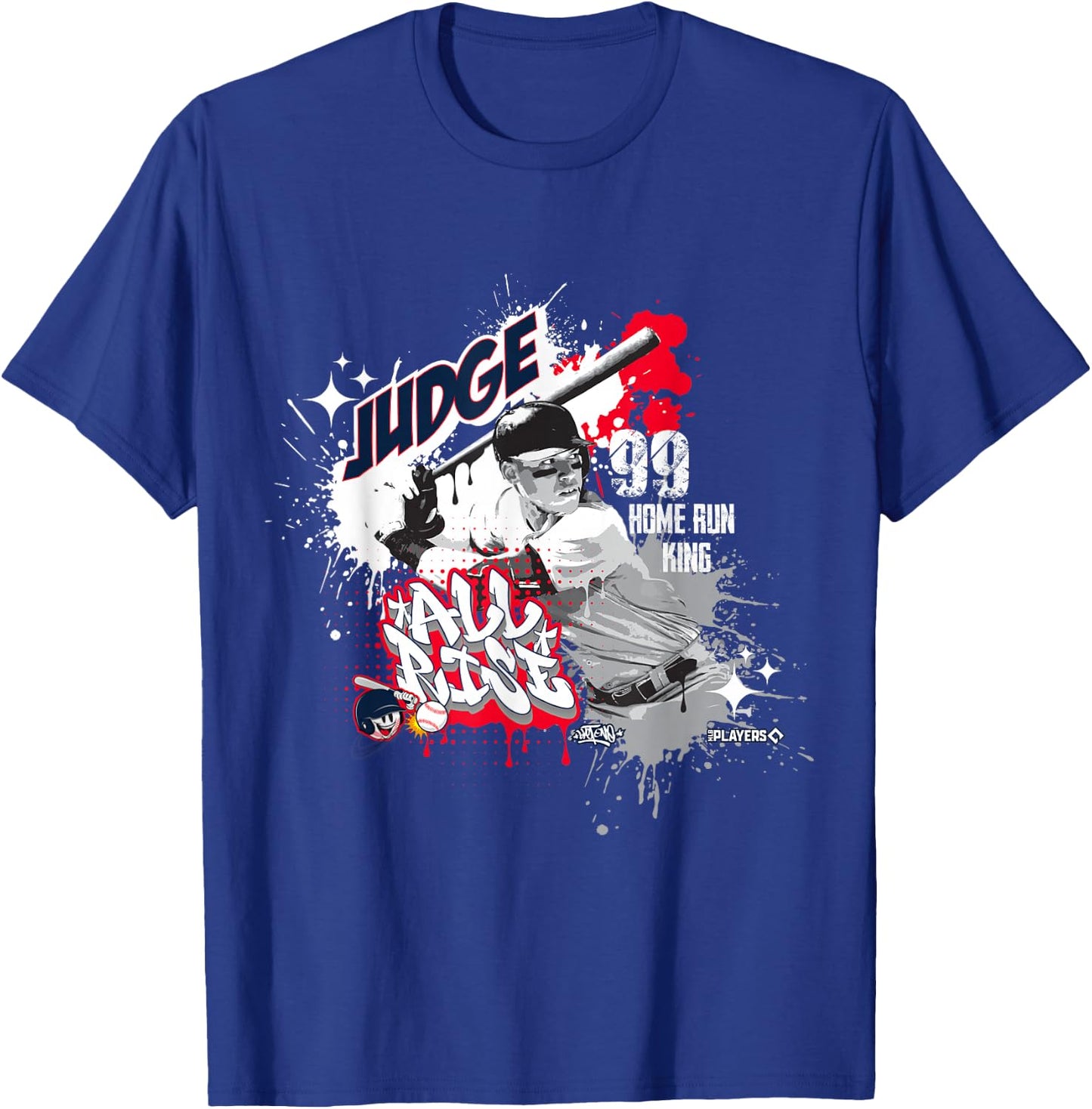 Aaron Judge New York Baseball Sket One x MLB Players T-Shirt - T-Shirt | Royal