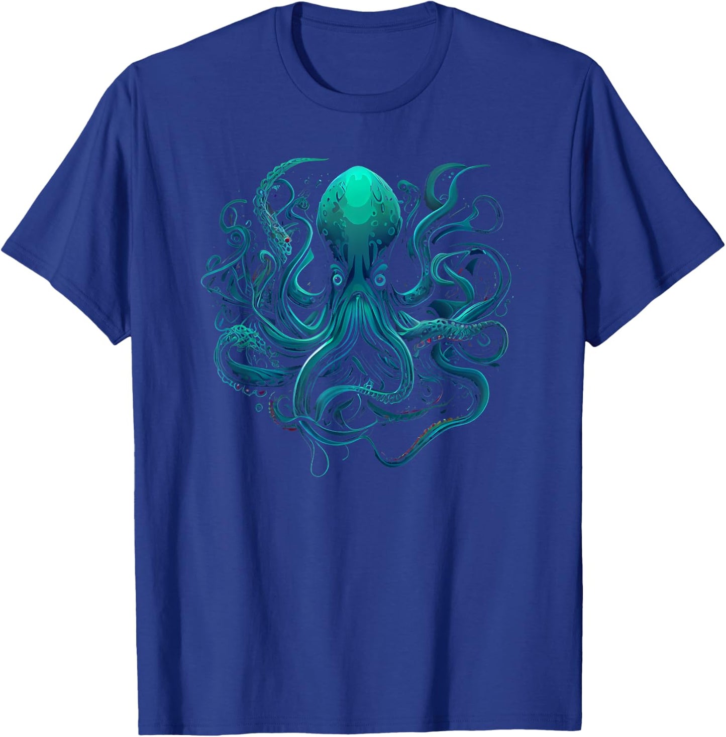 Beautiful Artistic Octopus Squid Sea Creature Graphic T-Shirt - T-Shirt | Royal