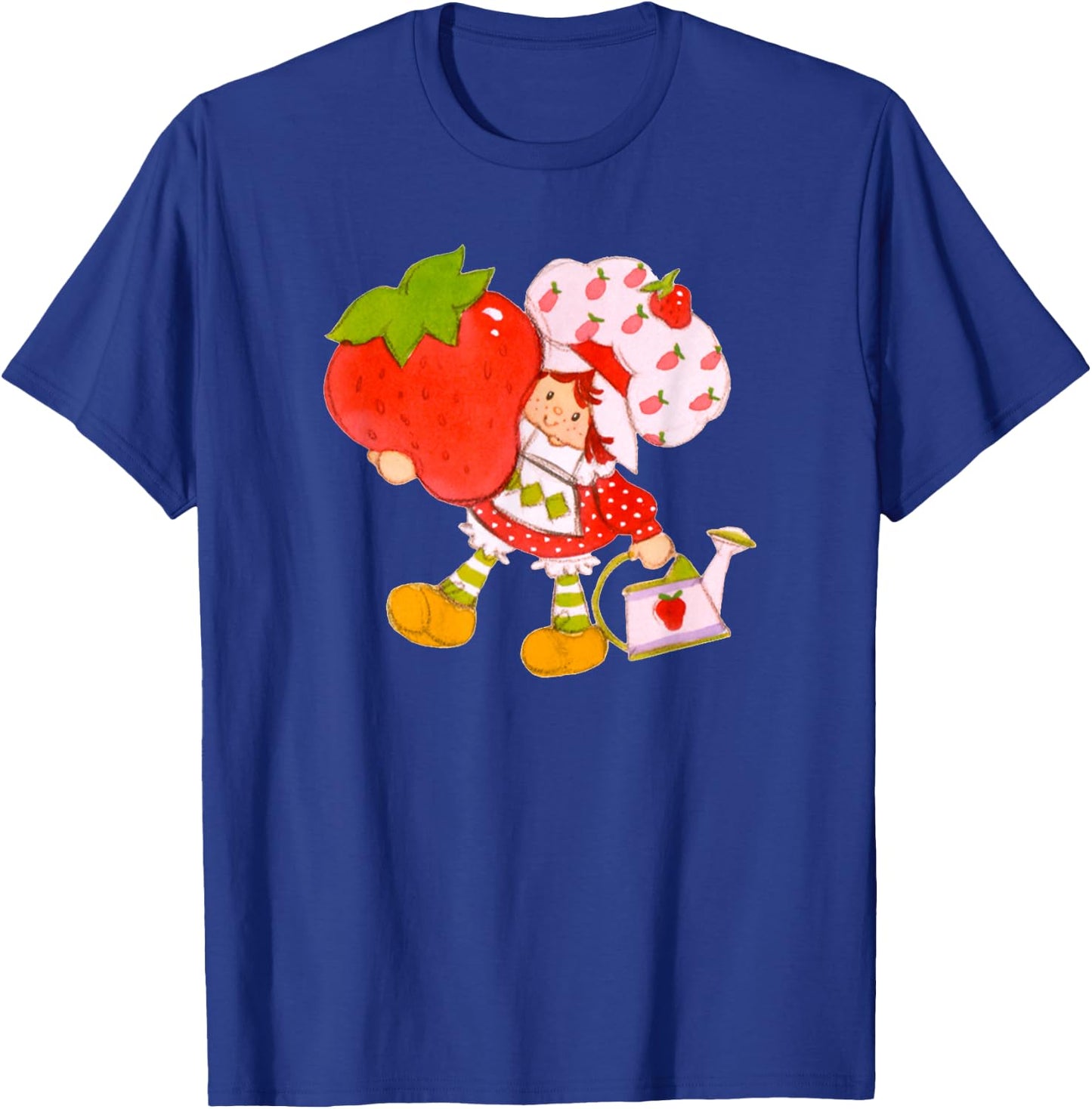 Strawberry Shortcake Classic Vintage Big Strawberry Logo T-Shirt - T-Shirt | Royal