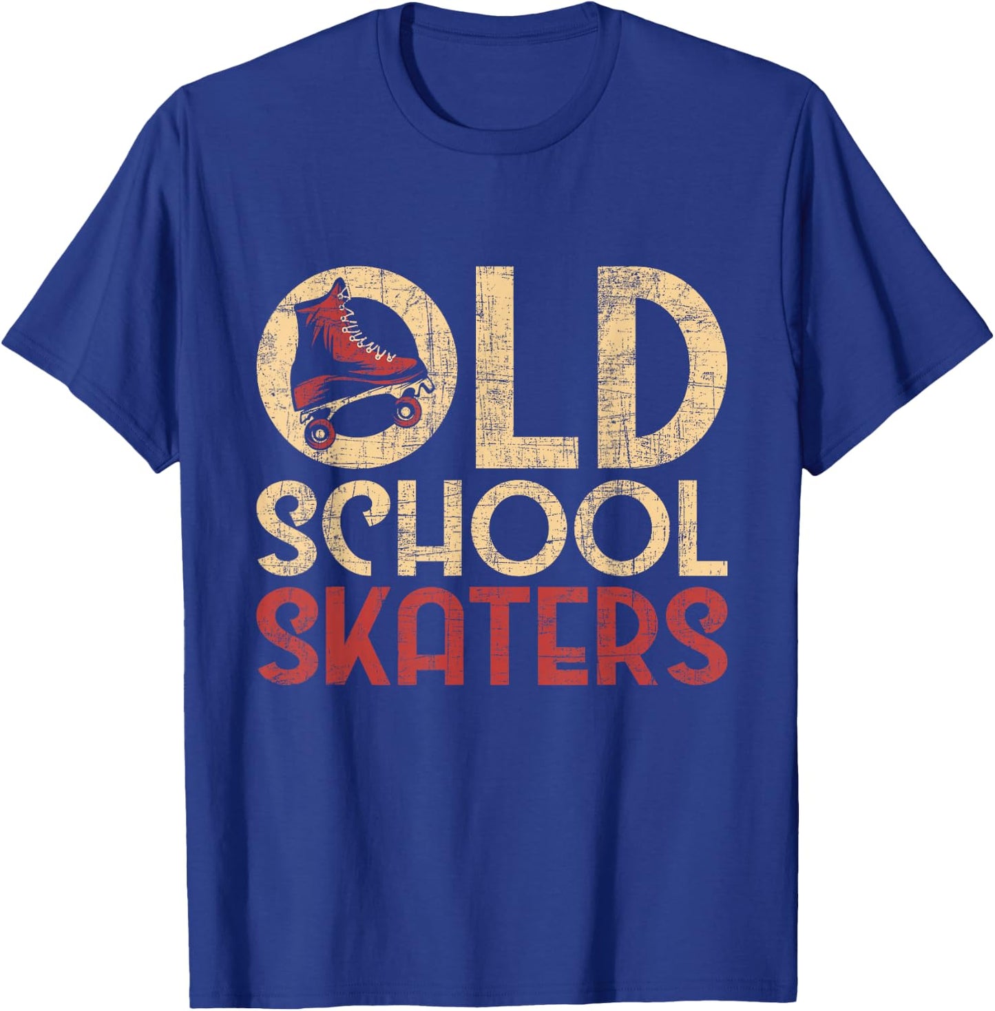 Old School Skaters - Roller Skating Roller Derby Skates T-Shirt - T-Shirt | Royal