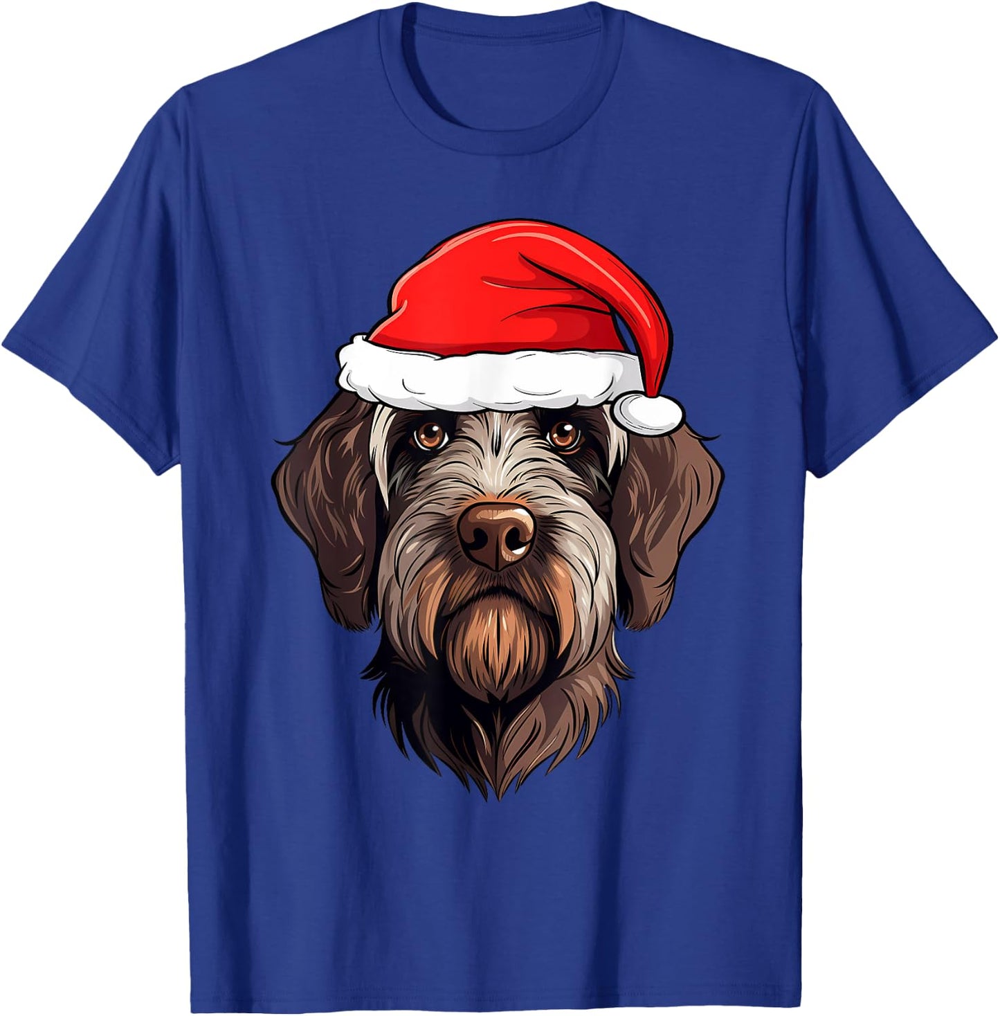 Wirehaired Pointing Griffon Christmas Santa Dog Cute Puppy Women Kids T-Shirt - T-Shirt | Royal