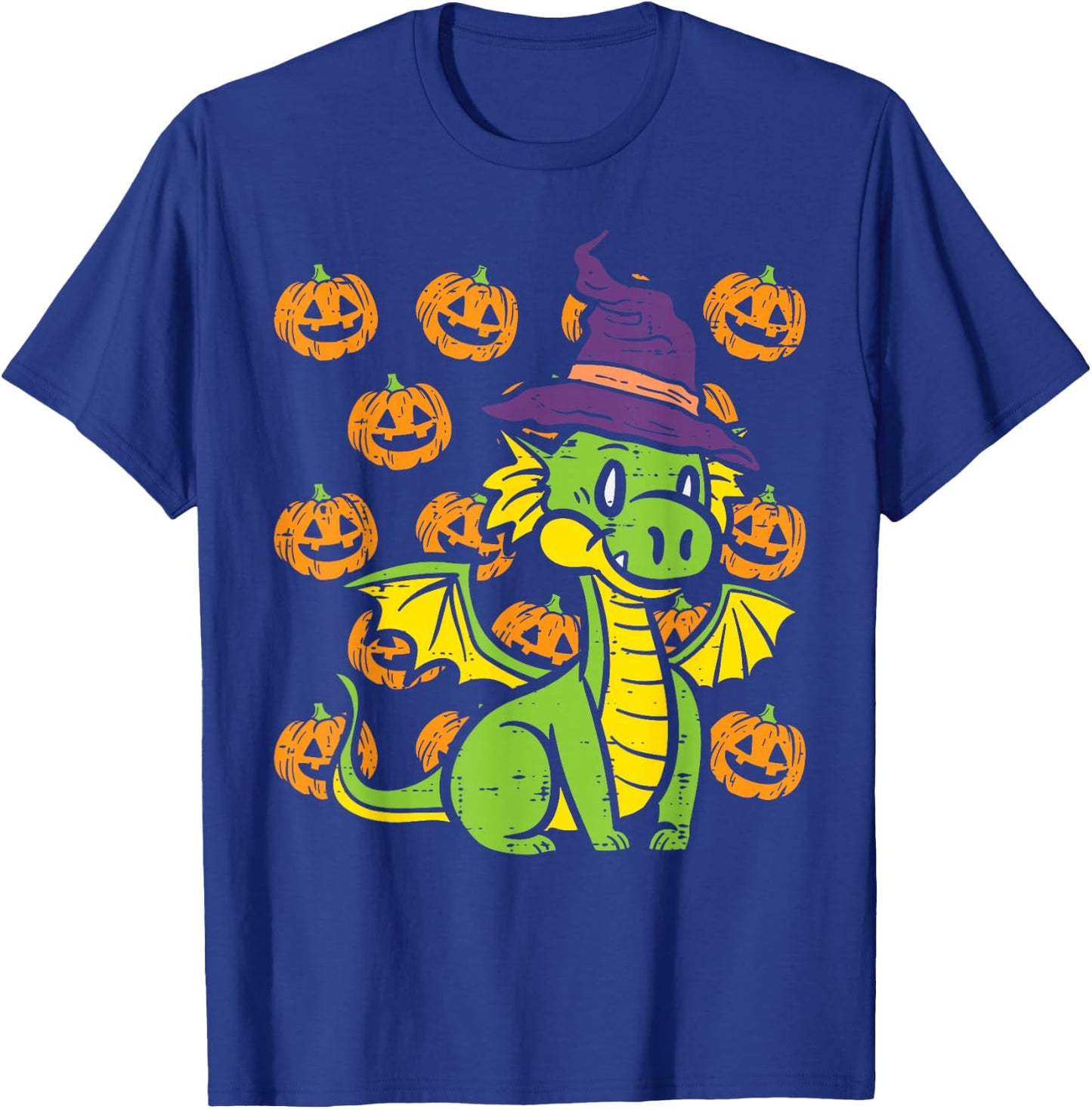 Dragon Pumpkins Happy Halloween Cute Costume Men Women Kids T-Shirt - T-Shirt | Royal