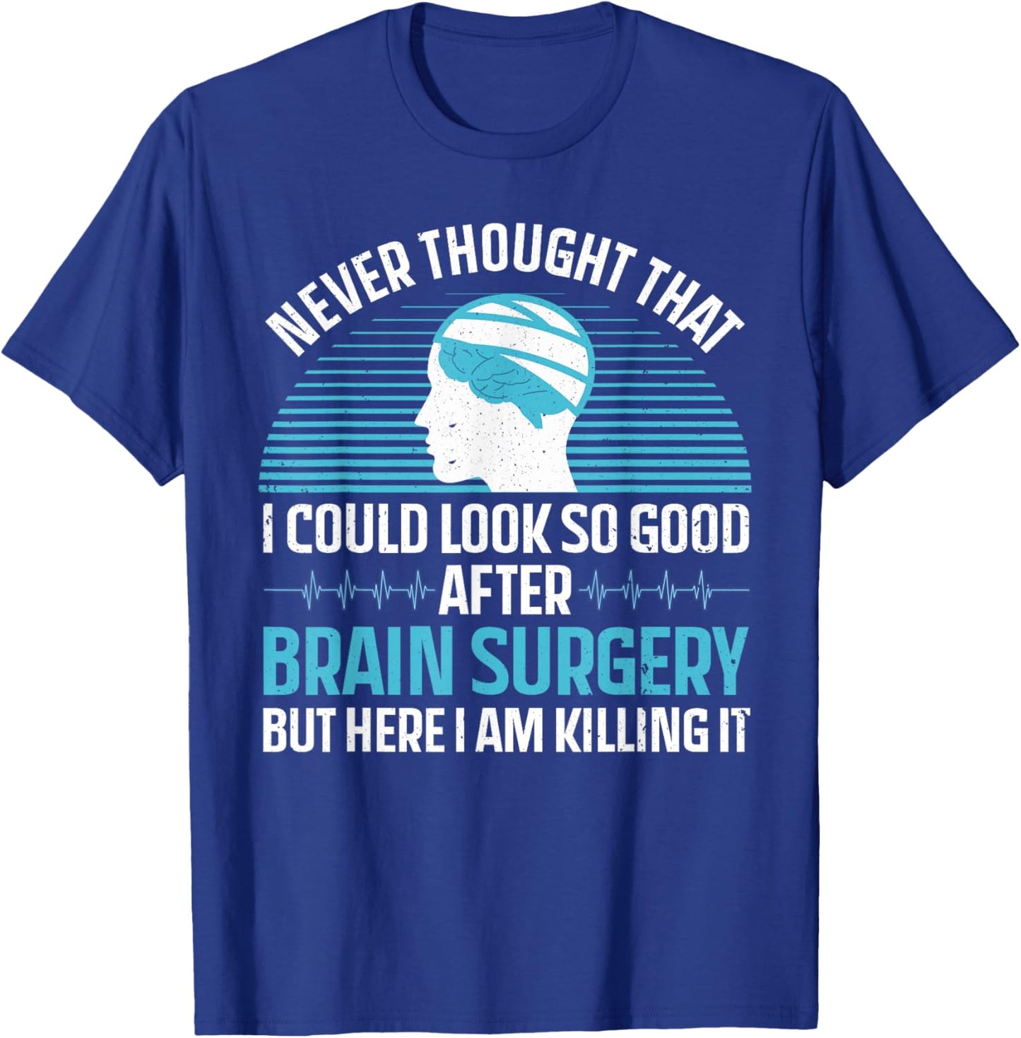 Cute Brain Surgery Women Brain Tumor Cancer Survivor T-Shirt - T-Shirt | Royal