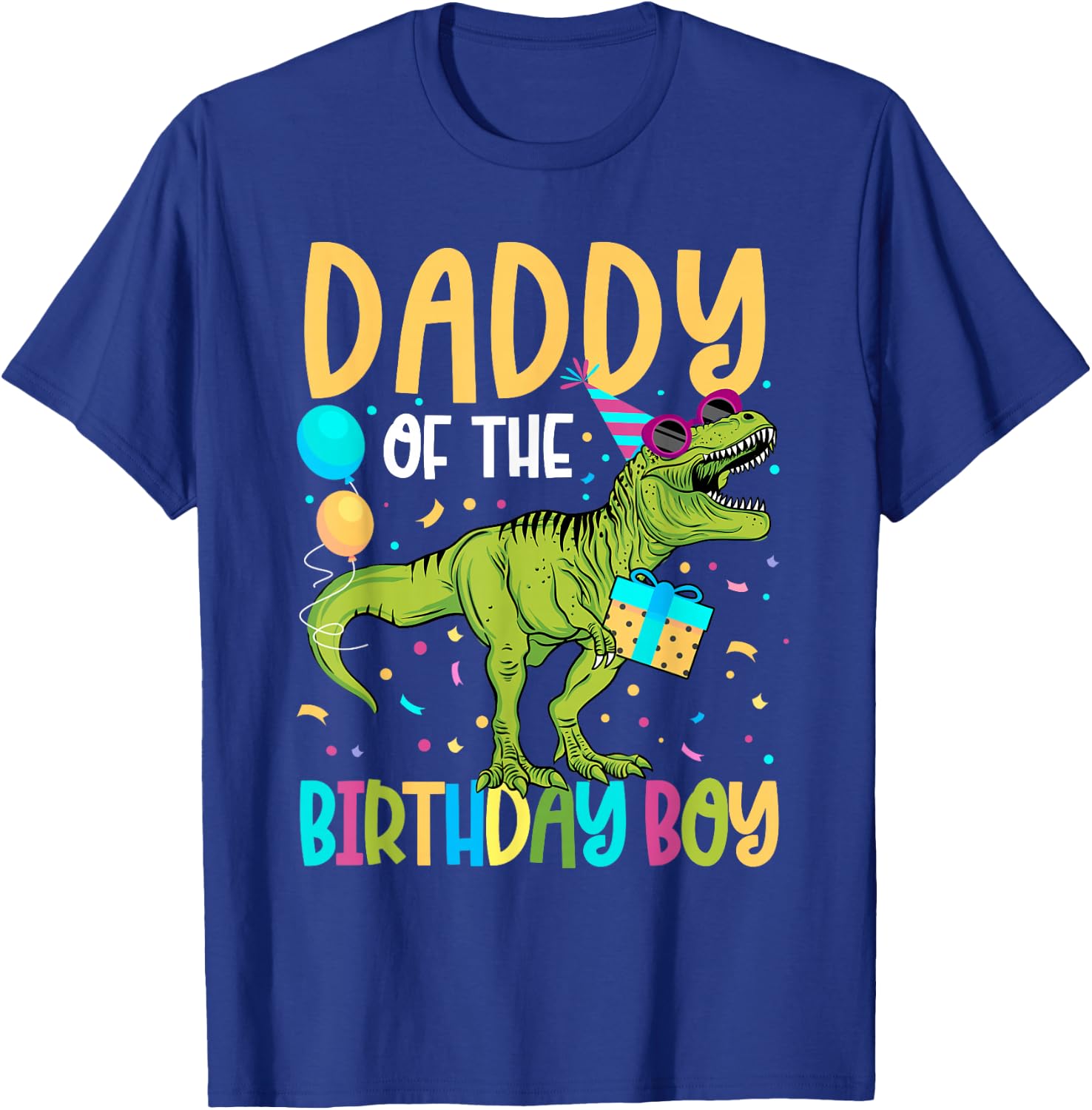 Daddy of The Birthday Boy Family Matching Dinosaur Squad T-Shirt - T-Shirt | Royal