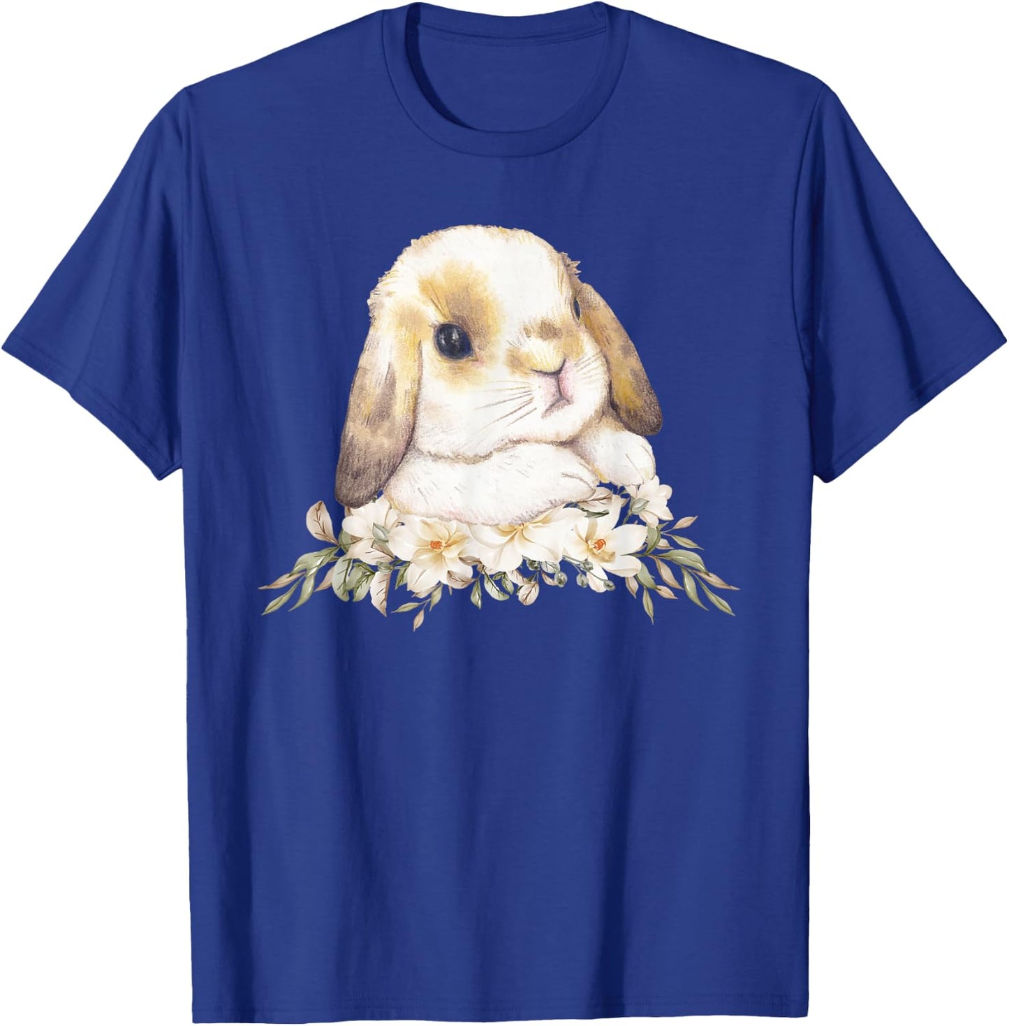 Adorable Rabbit Face Cute Bunny Holland Lop Lover T-Shirt - T-Shirt | Royal