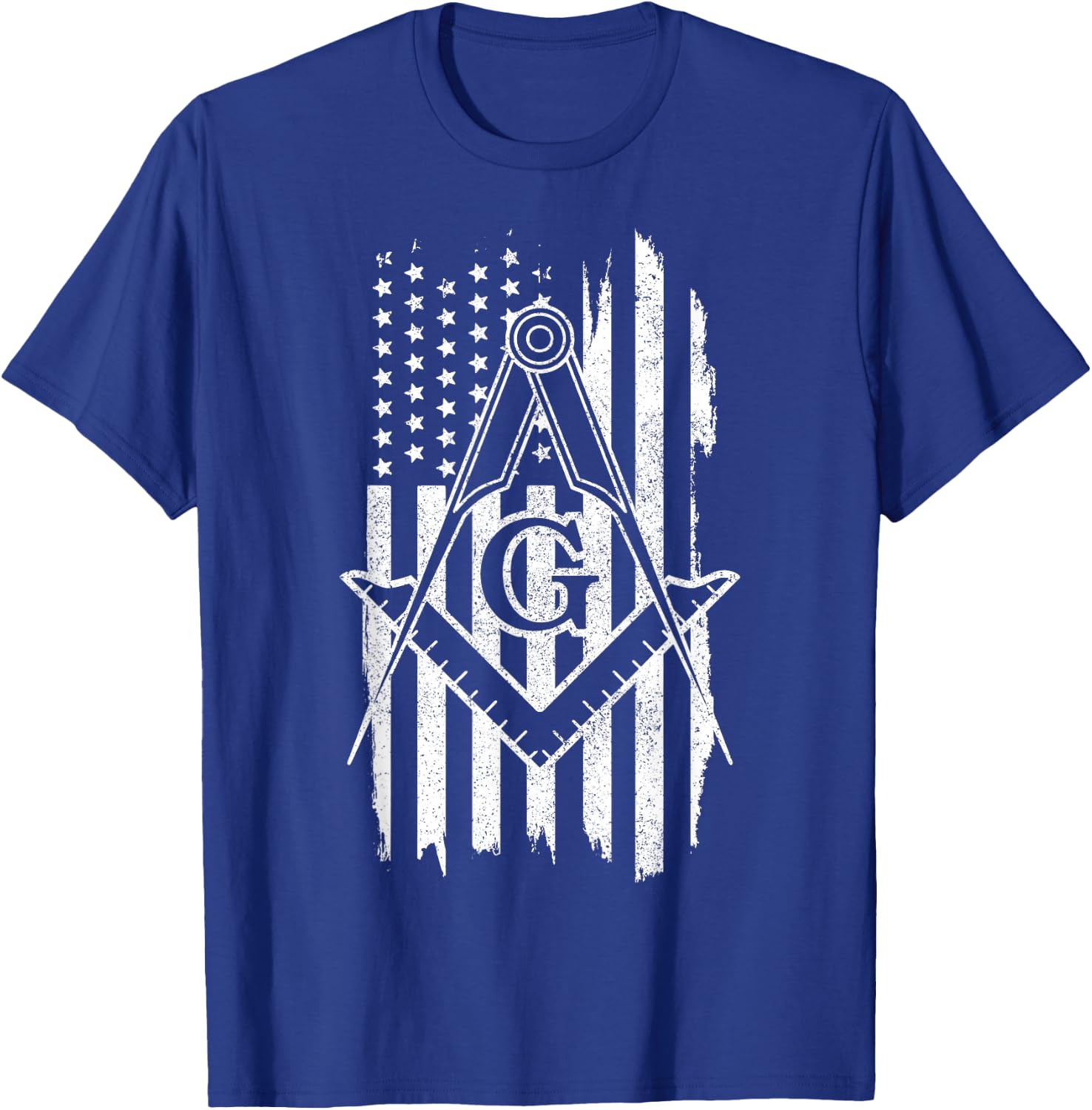 Patriotic Masonic American Flag T-Shirt - T-Shirt | Royal