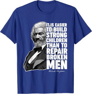 Build Strong Children Frederick Douglass Freedom Quote T-Shirt - T-Shirt | Royal