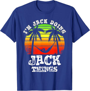 I'm Jack Doing Jack Things Vintage Retro Sunset T-Shirt - T-Shirt | Royal