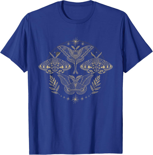 Moth Moth Insects Goth Mystic Night Moths Fairycore T-Shirt - T-Shirt | Royal