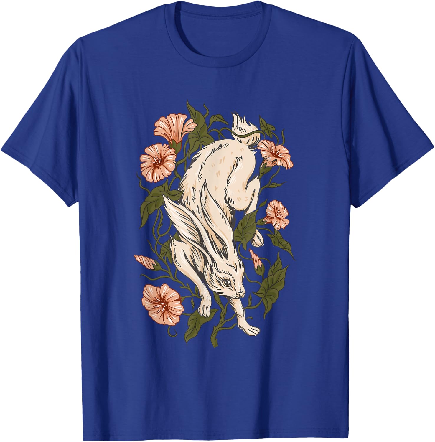 Rabbit Ivy Flowers Plants Rabbit T-Shirt - T-Shirt | Royal