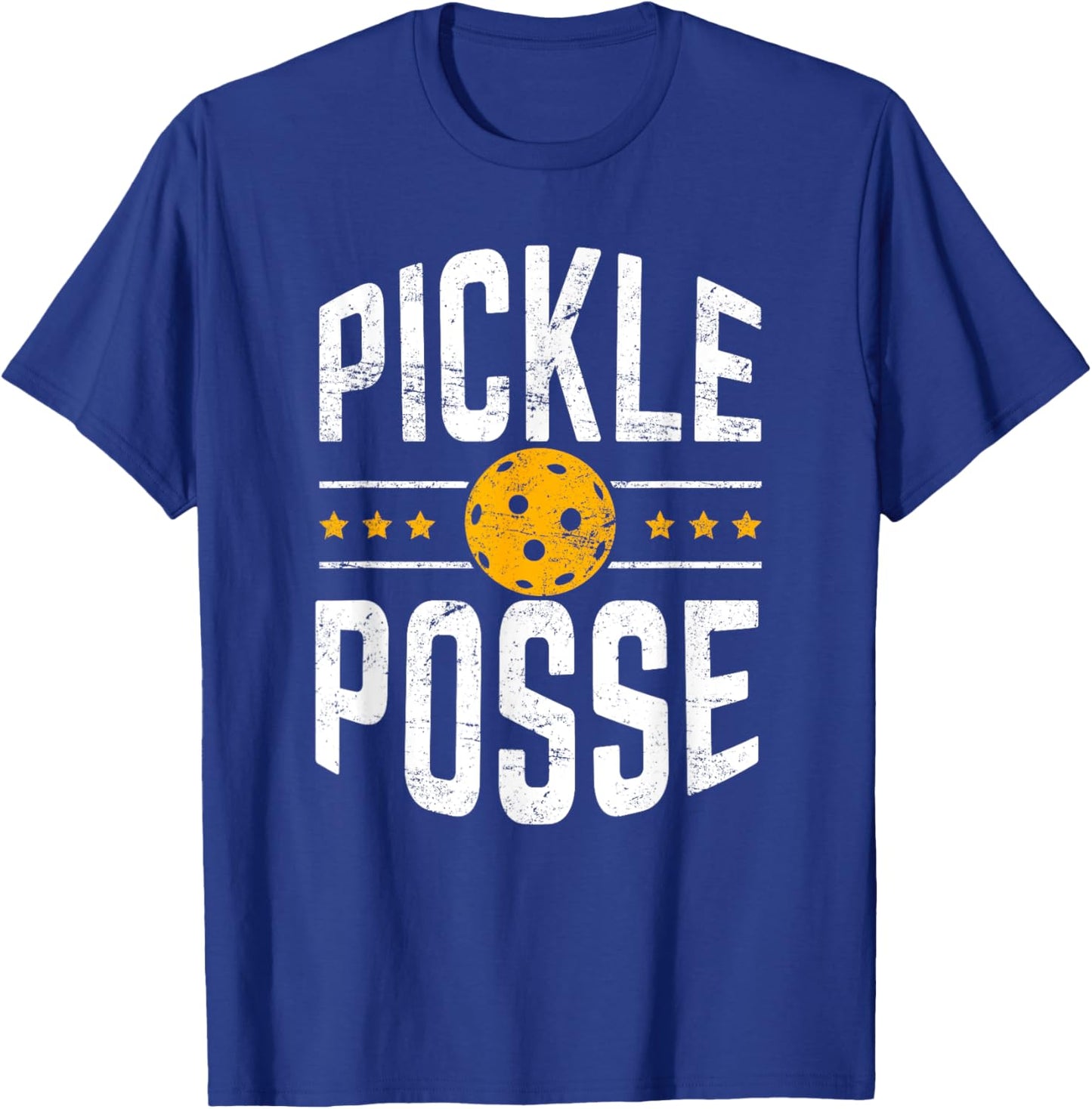 Pickle Posse Funny Pickleball Player Coach Team T-Shirt - T-Shirt | Royal