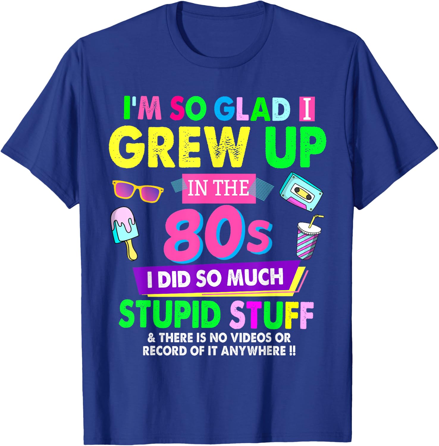 80s Design Rave Outfit & 80s Festival Costume T-Shirt - T-Shirt | Royal