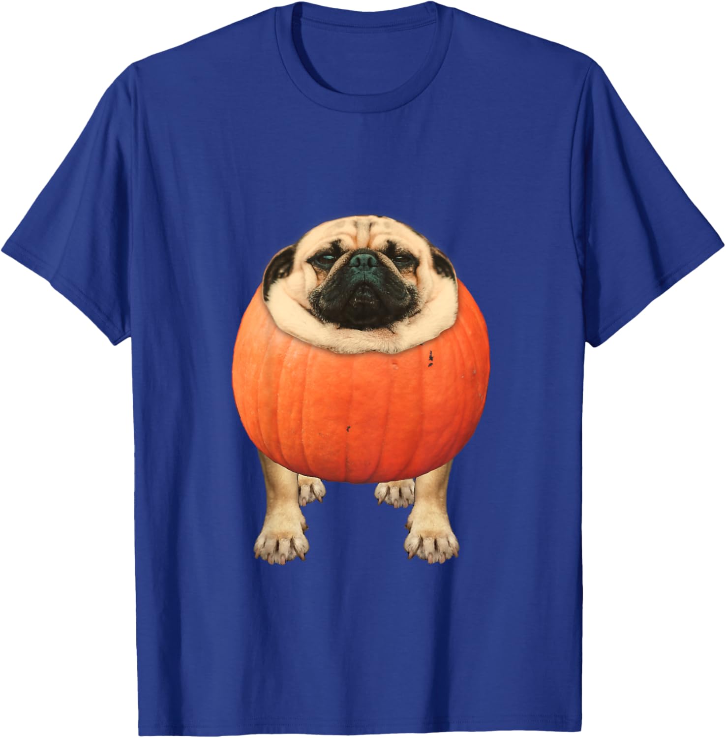 Kids Cute Dog Pug Pumpkin Halloween Costume Pug-Kin mom of Pugs T-Shirt - T-Shirt | Royal