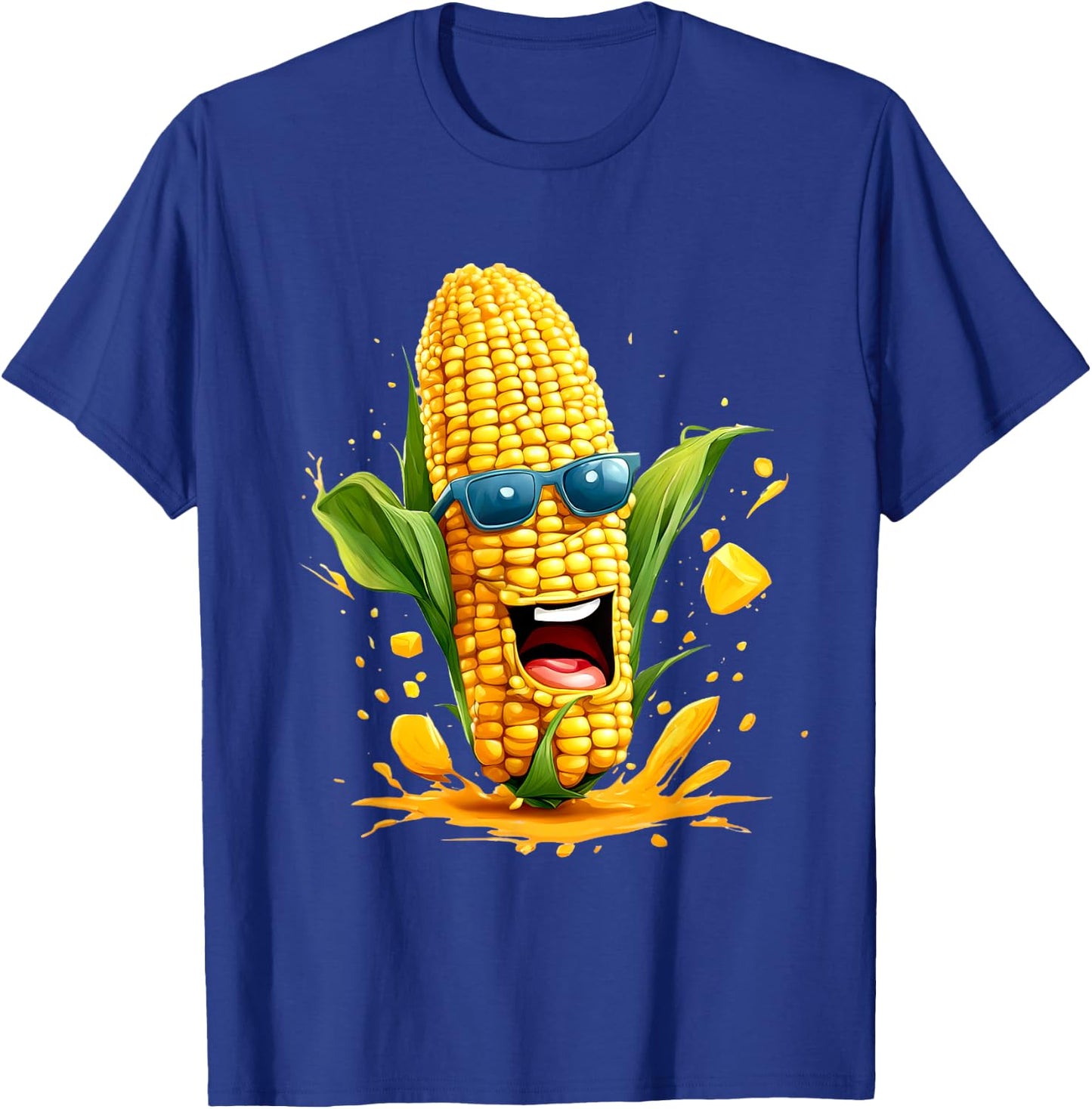 Funny Corn Design For Sweet Corn Men Women Kids T-Shirt - T-Shirt | Royal