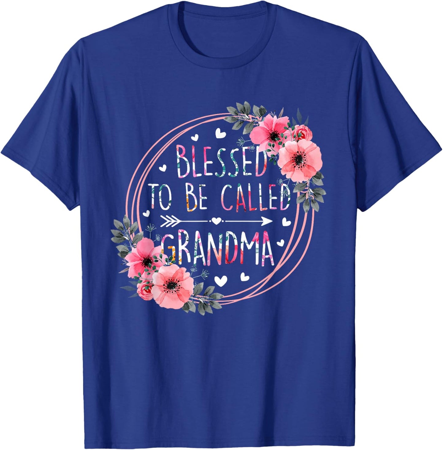 Blessed to be called Grandma Mother's Day Flower Floral T-Shirt - T-Shirt | Royal