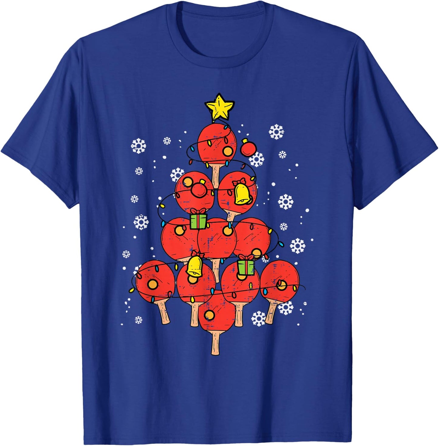 Ping Pong Christmas Tree Xmas Table Tennis Men Women Kids T-Shirt - T-Shirt | Royal