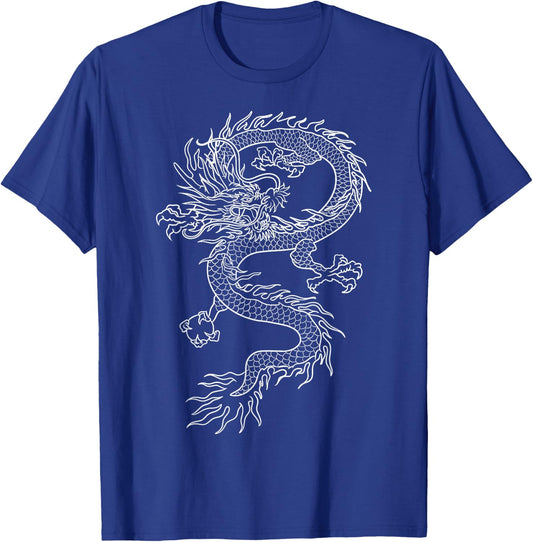 Japanese Dragon Tattoo Men's Design T-Shirt - T-Shirt | Royal