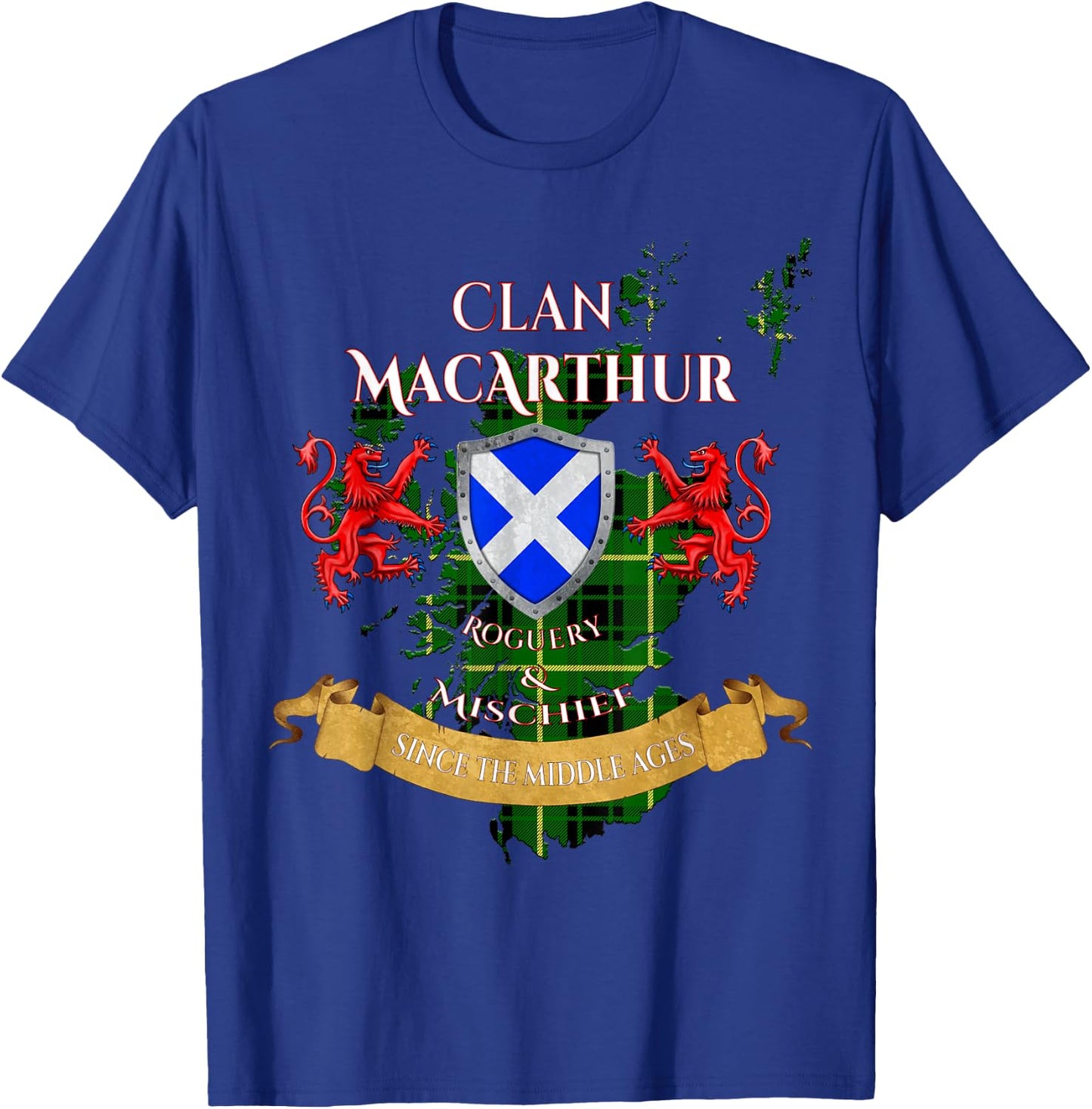 MacArthur Scottish Family Clan Middle Ages Mischief T-Shirt - T-Shirt | Royal