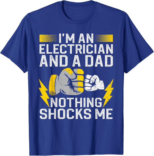 Funny Electrician Design Daddy Electrical Engineers T-Shirt - T-Shirt | Royal