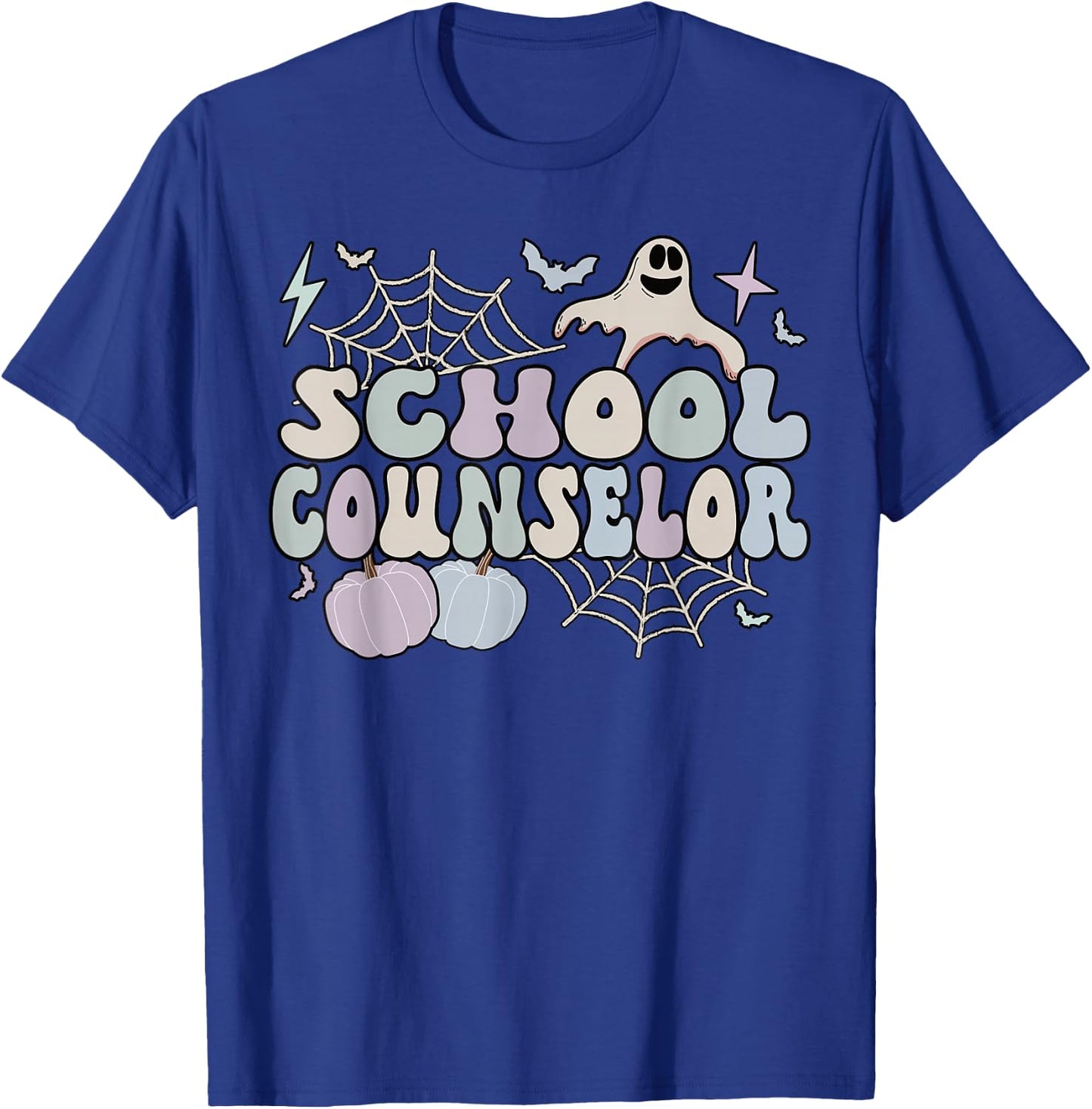 Spooky School Counselor Halloween School Counseling T-Shirt - T-Shirt | Royal