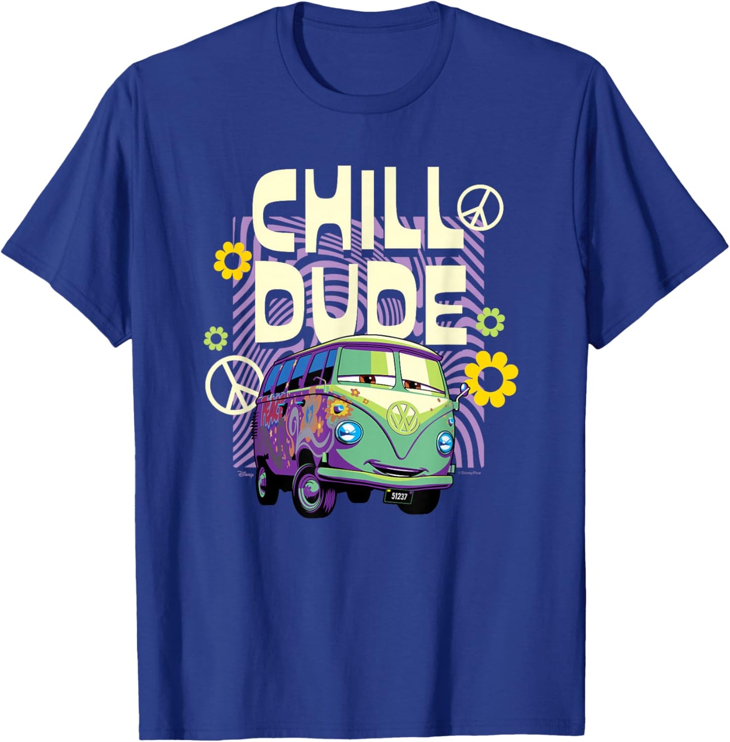 Cars - Filmore Chill Dude T-Shirt - T-Shirt | Royal