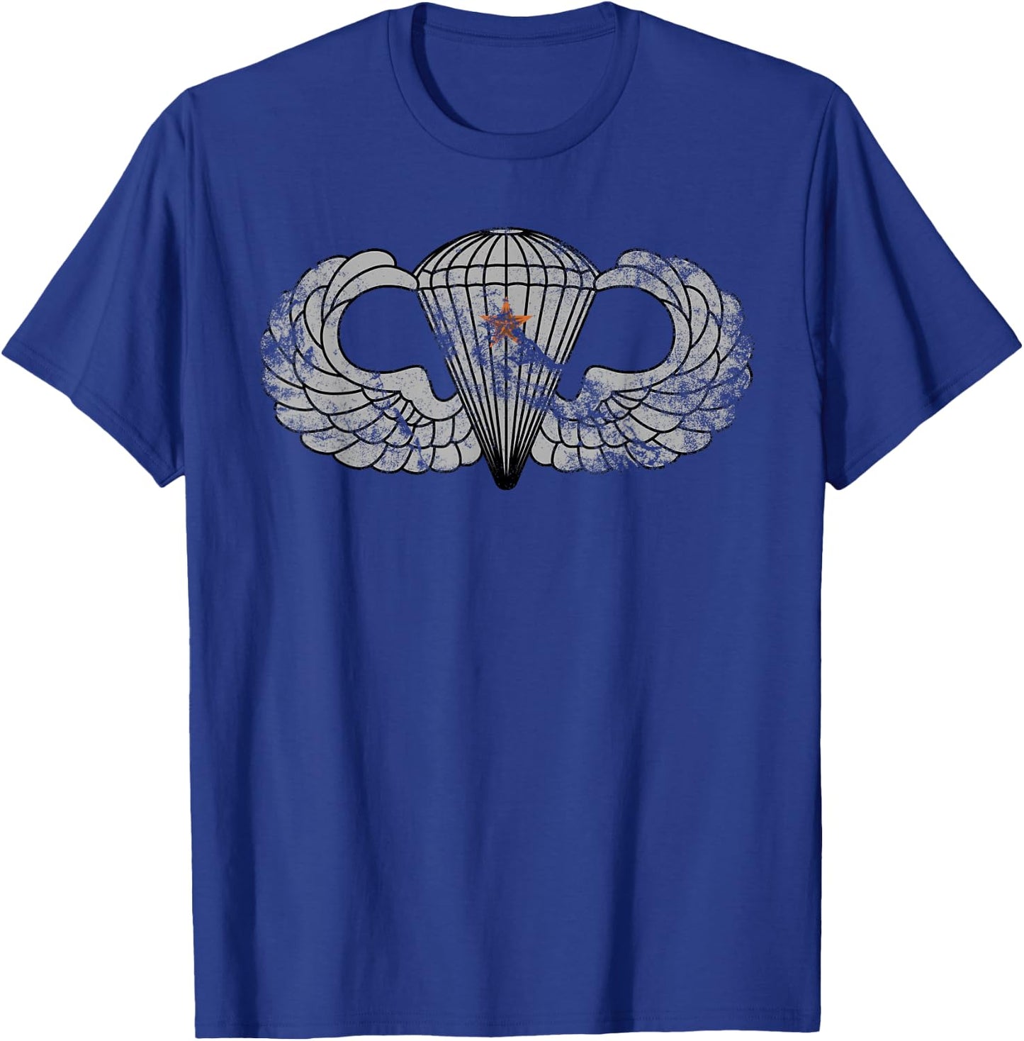 US Army Parachutist Badge Combat Star - Airborne Jump Wings T-Shirt - T-Shirt | Royal