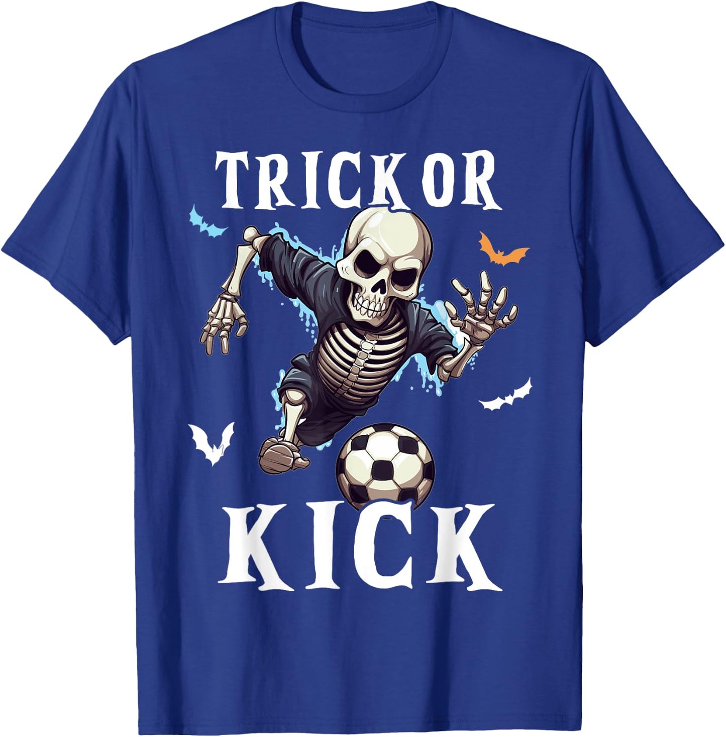 Soccer Skeleton Halloween Soccer Player Halloween Men Boys T-Shirt - T-Shirt | Royal