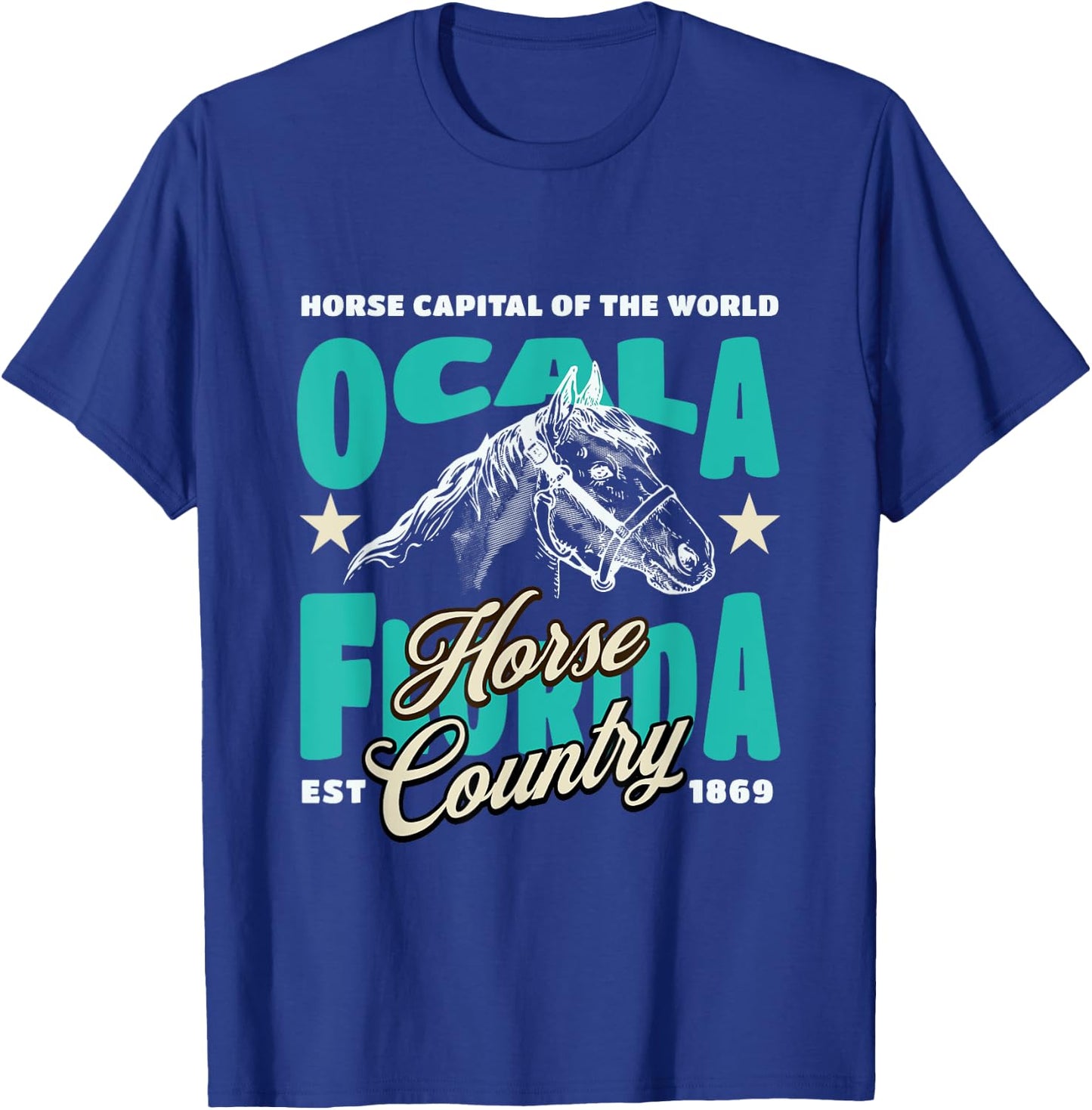 Ocala Florida Horse T-Shirt - T-Shirt | Royal