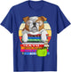 English Bulldog Back To School Book Worm Dog T-Shirt - T-Shirt | Royal