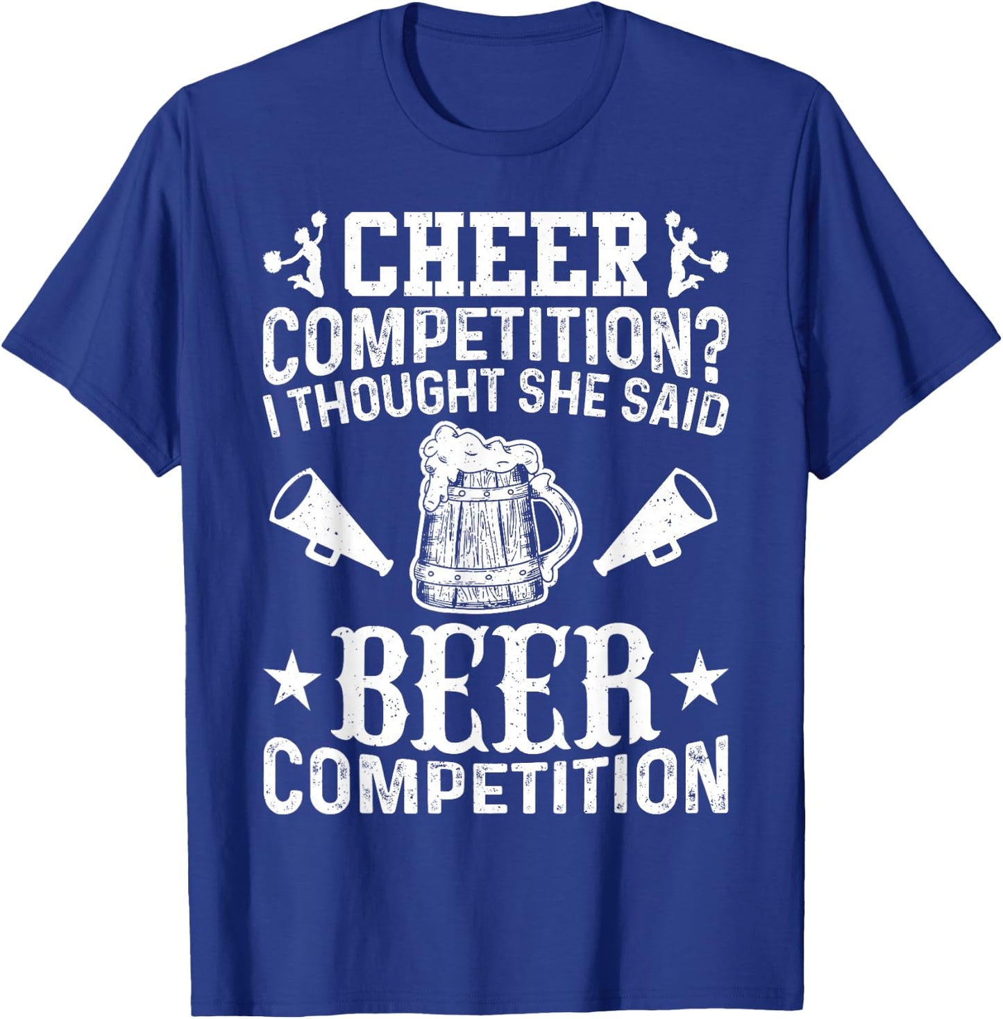 Cheer Dad Cheerleader Beer Competition Cheer Squad Papa T-Shirt - T-Shirt | Royal