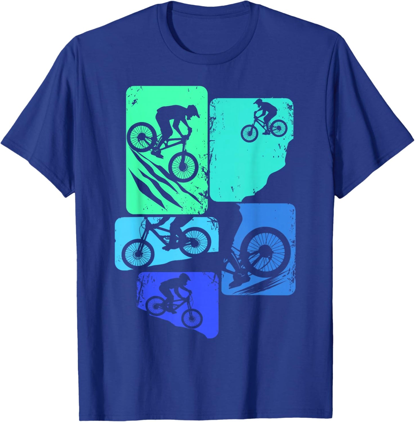 Mountain Bike Downhill Biker MTB Boys Children T-Shirt - T-Shirt | Royal