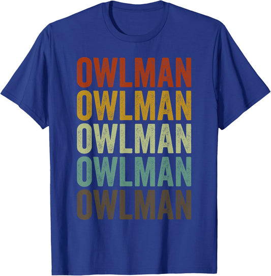 Owlman Retro T-Shirt - T-Shirt | Royal