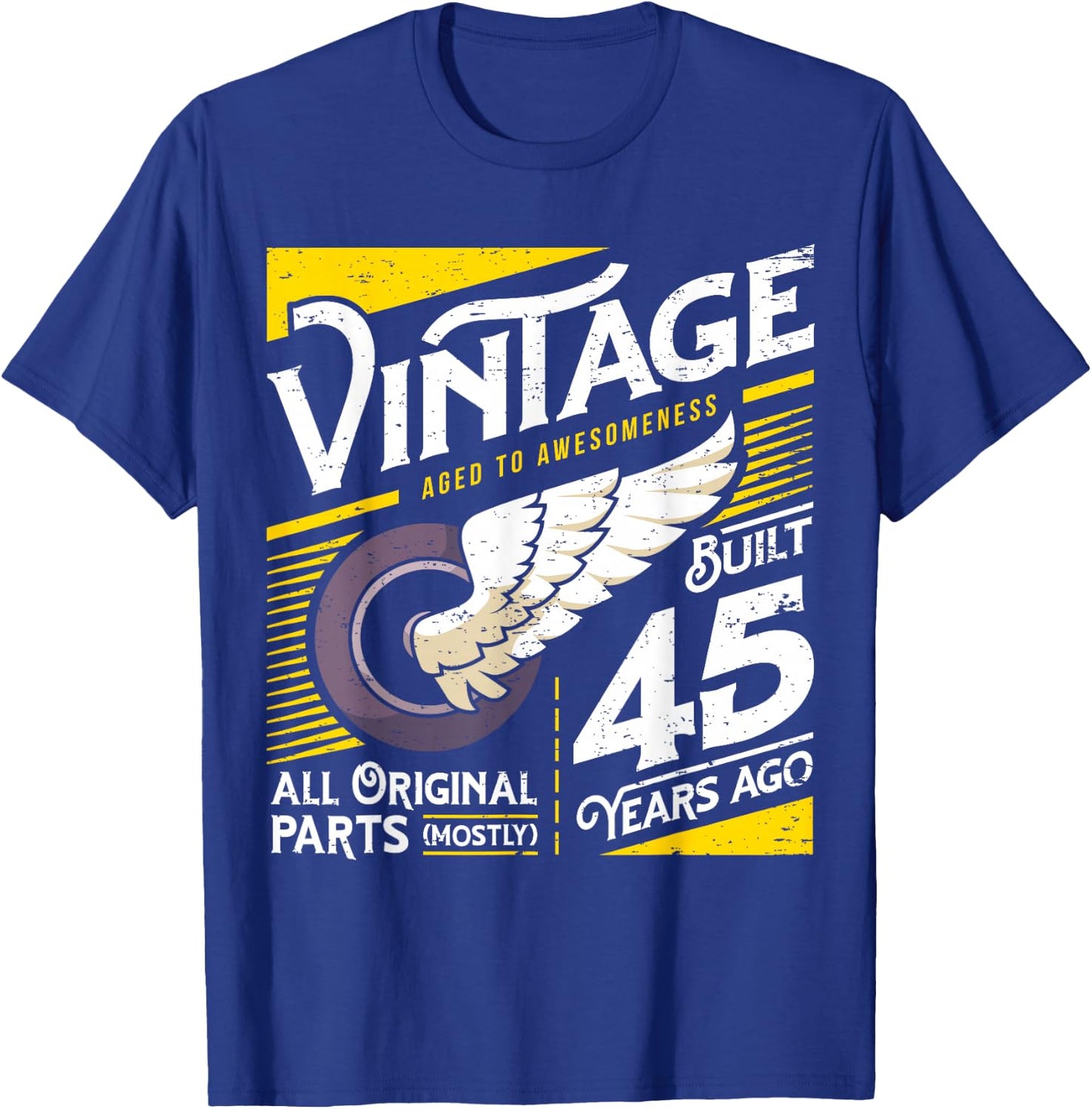 45 Years Vintage 45th Birthday T-Shirt - T-Shirt | Royal