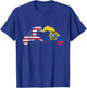 USA Ecuador Hand Flag Heart Ecuadorian Americans Love T-Shirt - T-Shirt | Royal