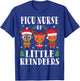 PICU Nurse of Smart Reindeers Pediatric Nurse Christmas T-Shirt - T-Shirt | Royal