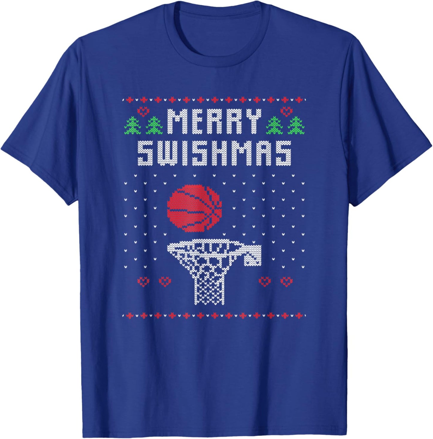 Merry Swishmas Ugly Christmas Sweater XMas T-Shirt - T-Shirt | Royal