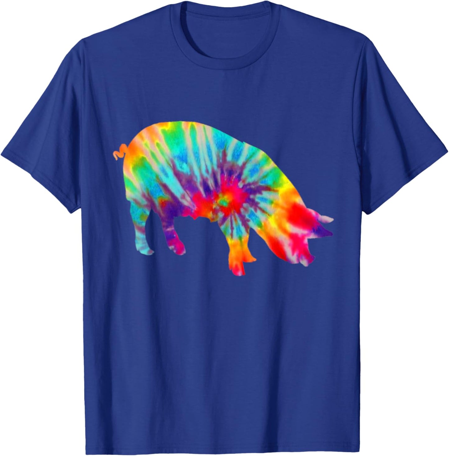 Pig Tie Dye Vintage Farmer T-Shirt - T-Shirt | Royal