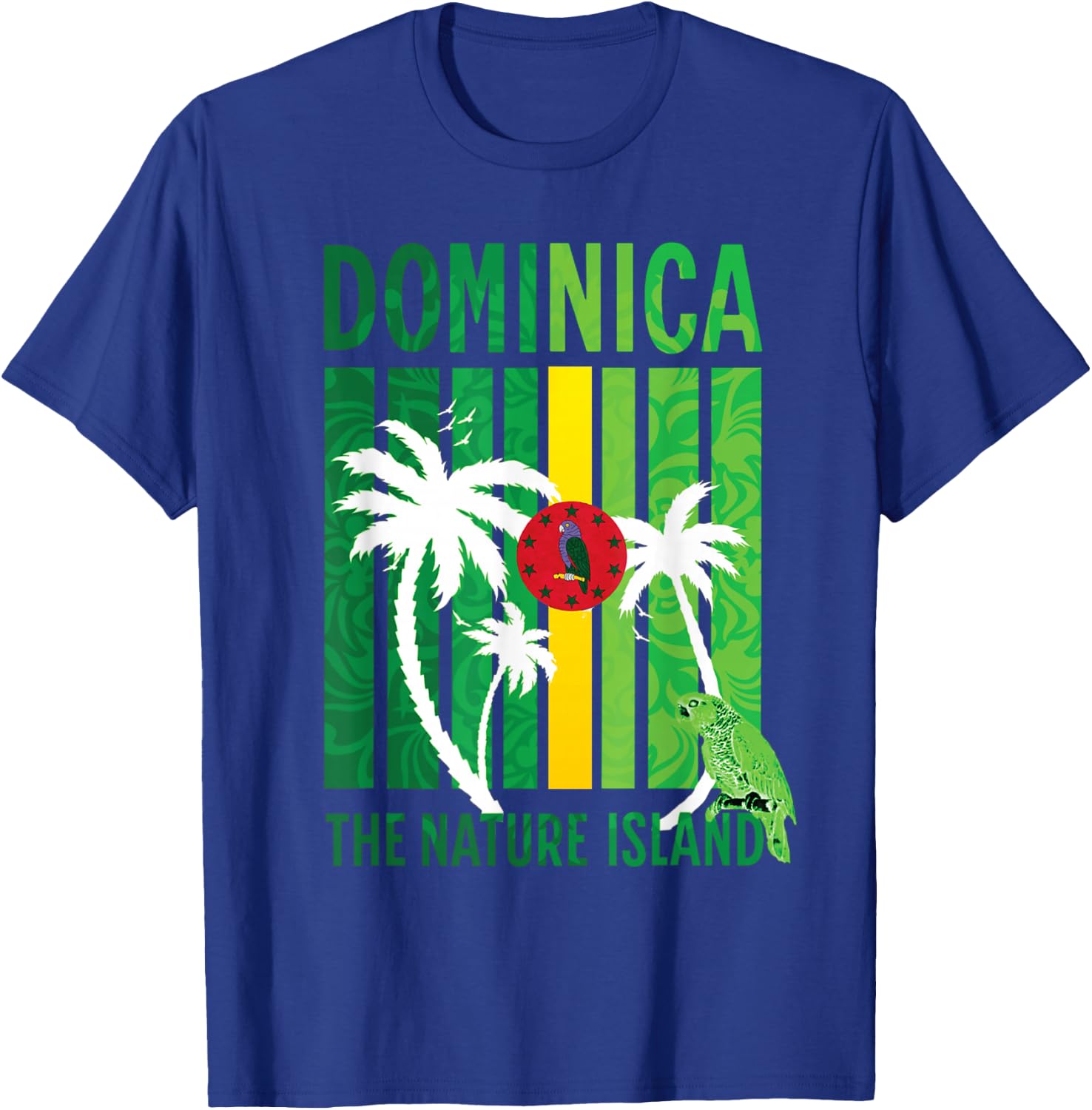 Dominica Island Vacation Flag T-Shirt - T-Shirt | Royal