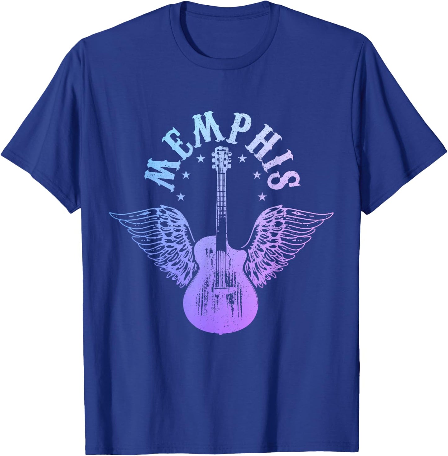 Memphis Tennessee Blues Country Music Guitar Vintage T-Shirt - T-Shirt | Royal