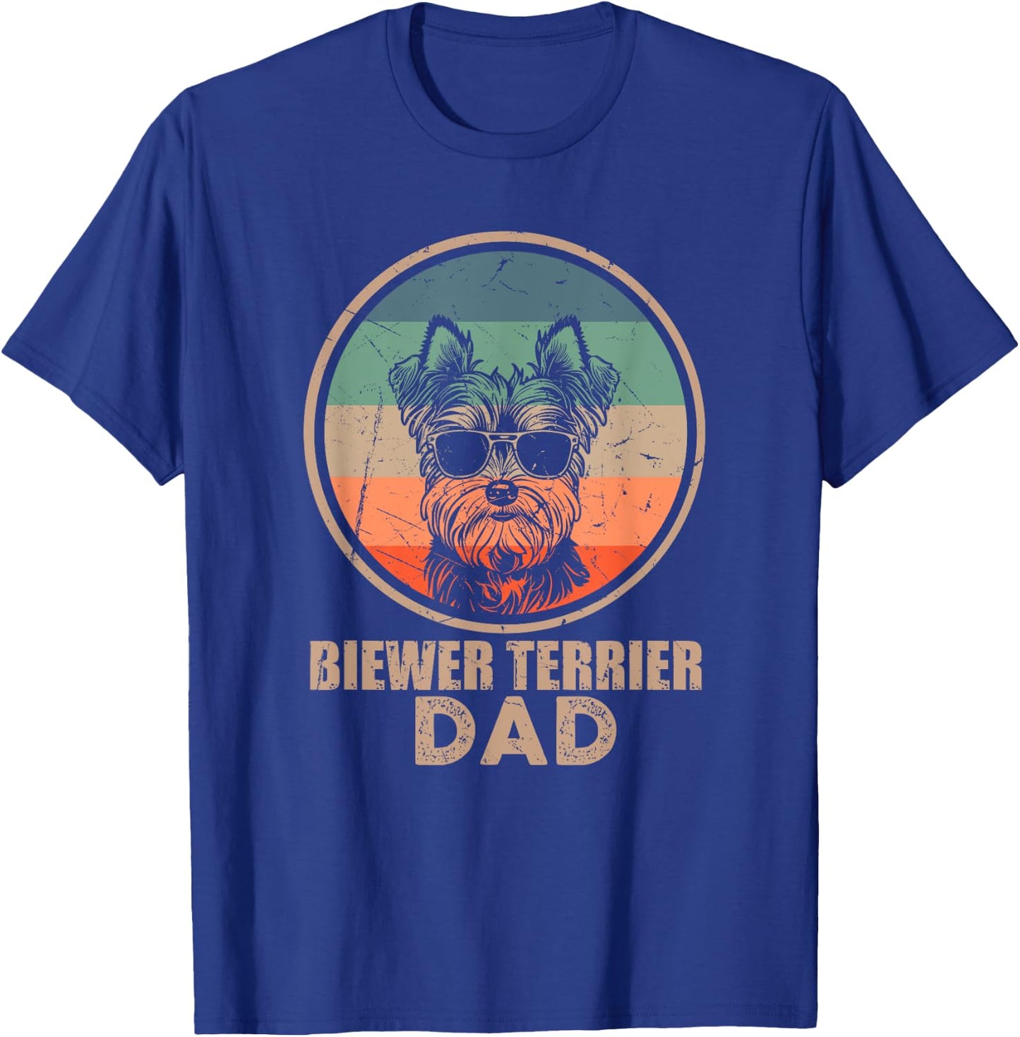 Vintage Biewer Terrier Dog Dad Gifts Dog Lover Xmas T-Shirt - T-Shirt | Royal