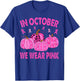In October We Wear Pink Breast Cancer Halloween Pumpkin T-Shirt - T-Shirt | Royal