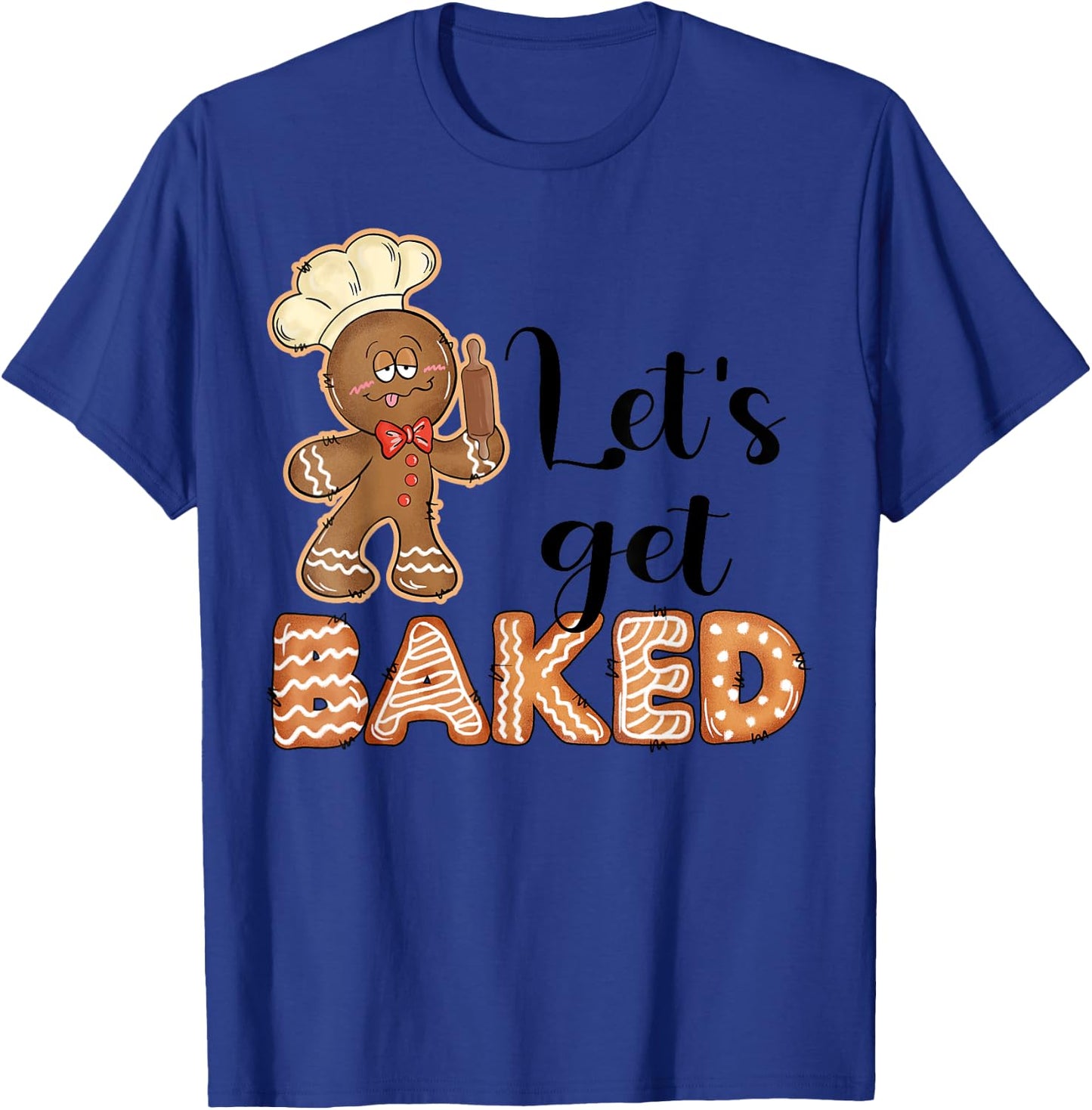 Funny Christmas Gingerbread Chef Baking Team Xmas -Adults Grey T-Shirt - T-Shirt | Royal