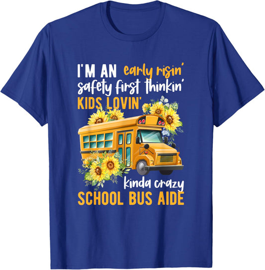 School Bus Aide Appreciation Bus Aide T-Shirt - T-Shirt | Royal