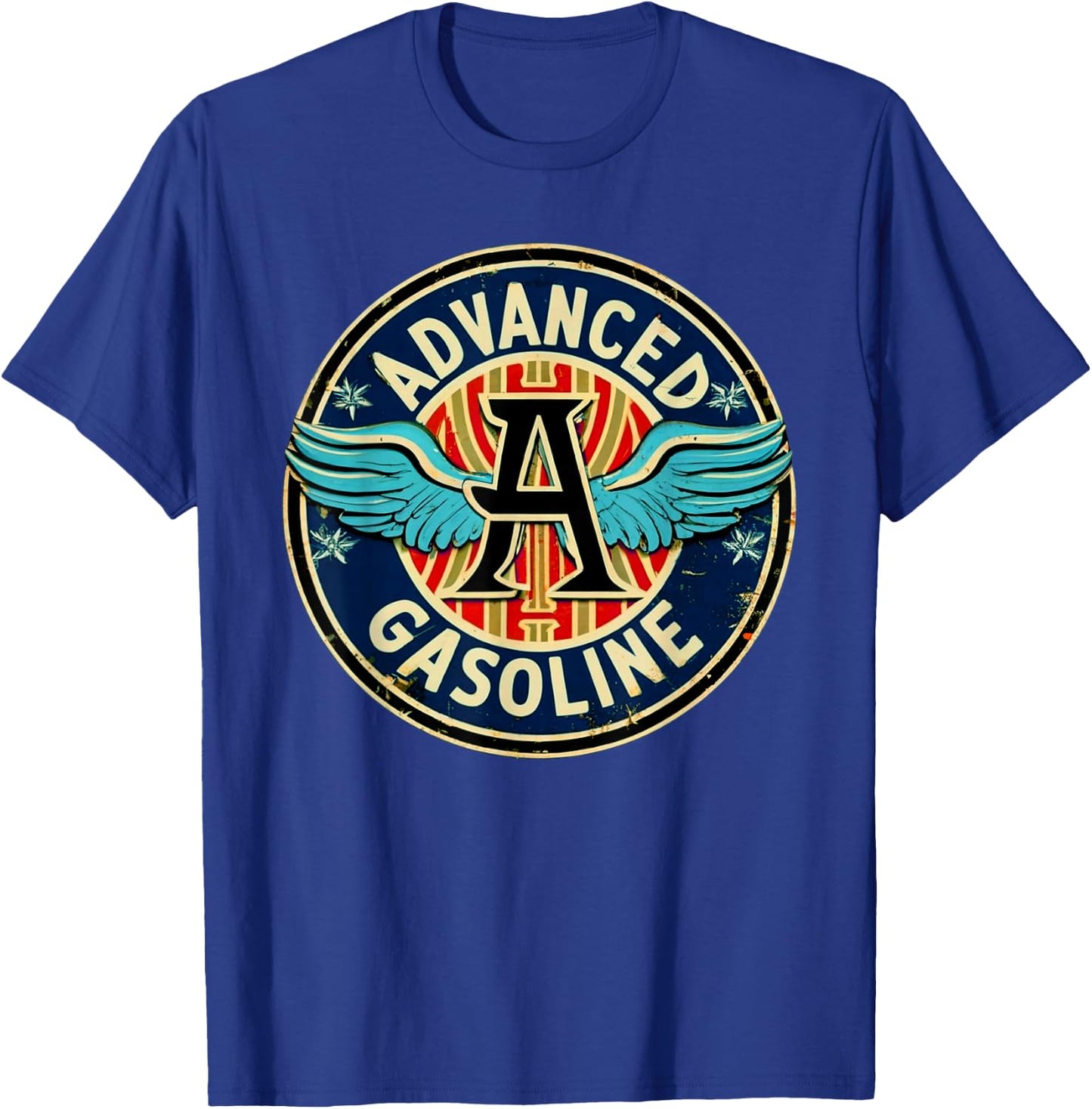 Retro Vintage Gas Station Advanced Gasoline Motor Oil Car T-Shirt - T-Shirt | Royal