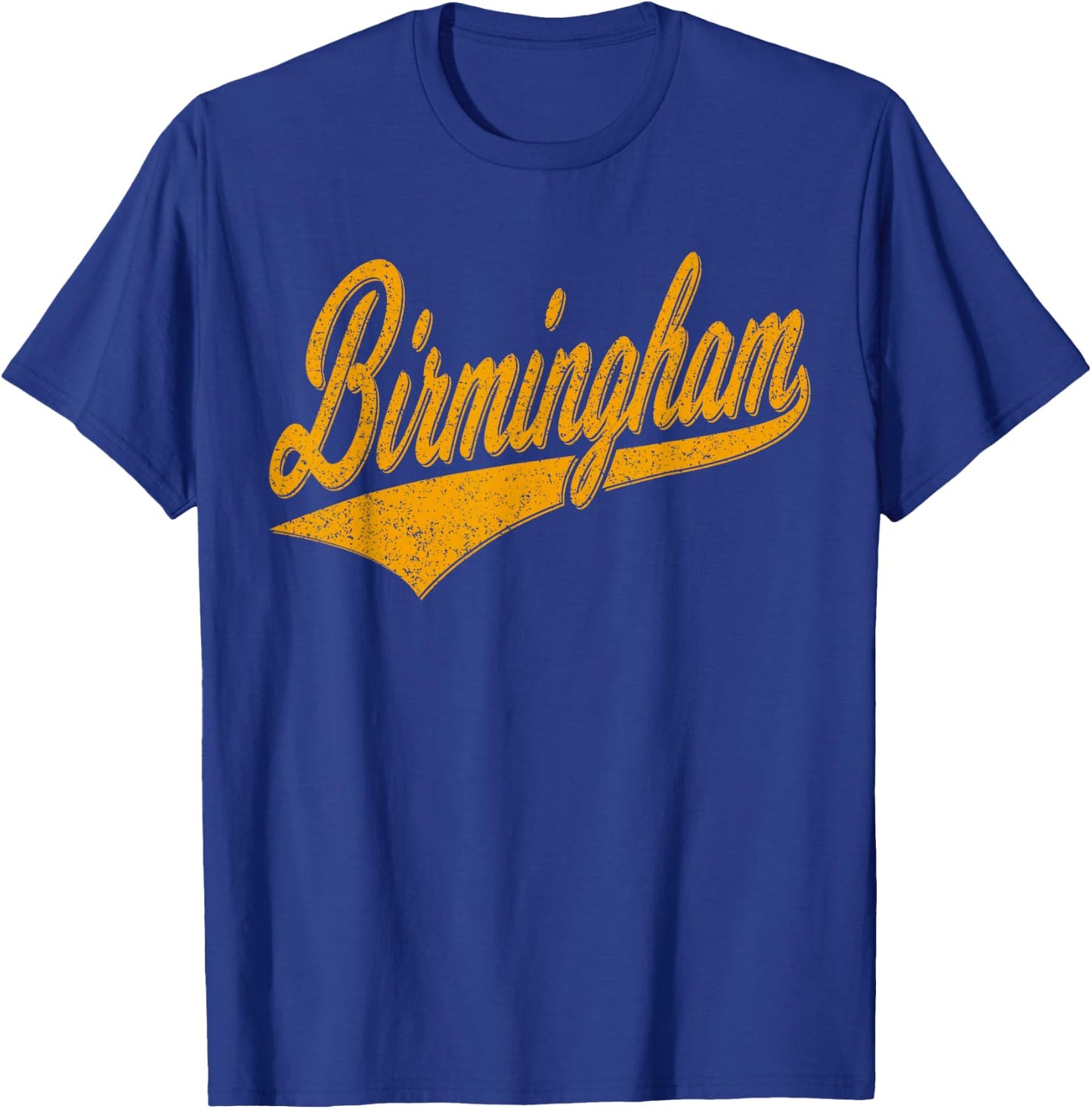 Birmingham Alabama Varsity Script Classic Sport Jersey Style T-Shirt - T-Shirt | Royal