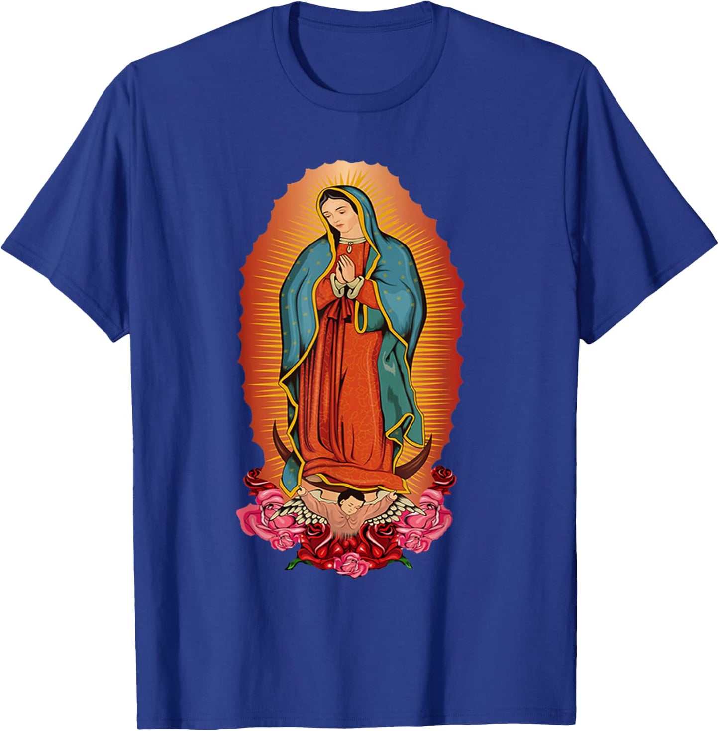 Virgen de Guadalupe Our Lady of Guadalupe Catholic Mary T-Shirt - T-Shirt | Royal